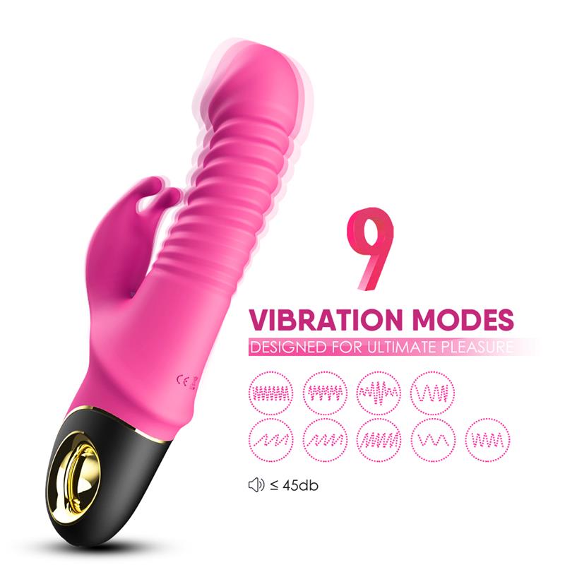 URBAN SKY - VIBRATOR WITH THRUSTING AND 360º WIGGLING PINK