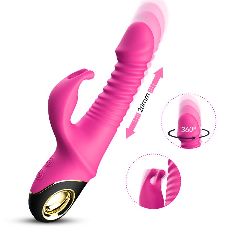 URBAN SKY - VIBRATOR WITH THRUSTING AND 360º WIGGLING PINK