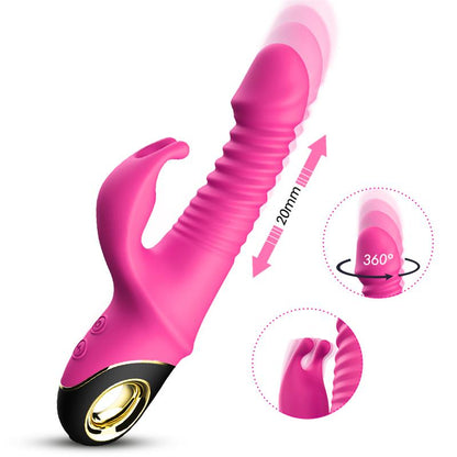 URBAN SKY - VIBRATOR WITH THRUSTING AND 360º WIGGLING PINK
