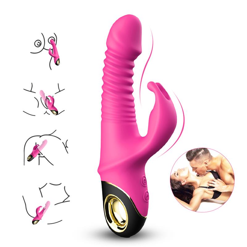 URBAN SKY - VIBRATOR WITH THRUSTING AND 360º WIGGLING PINK