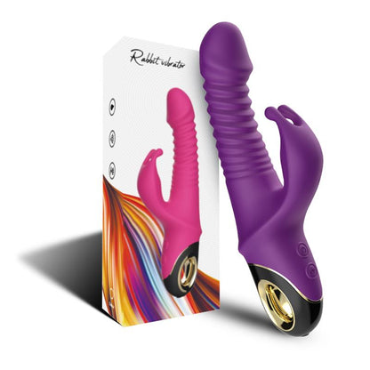 URBAN SKY - VIBRATOR WITH THRUSTING AND 360º WIGGLING  PURPLE