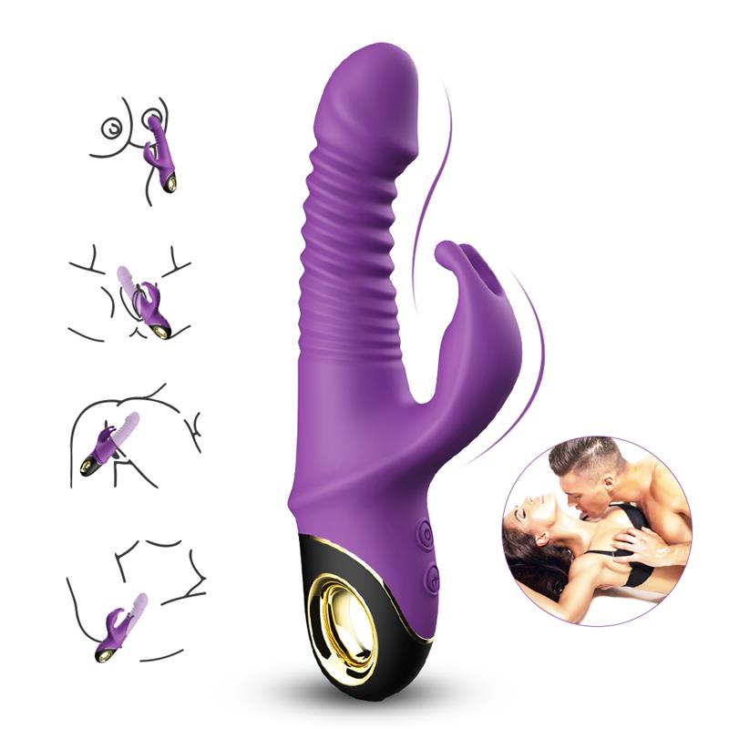 URBAN SKY - VIBRATOR WITH THRUSTING AND 360º WIGGLING  PURPLE