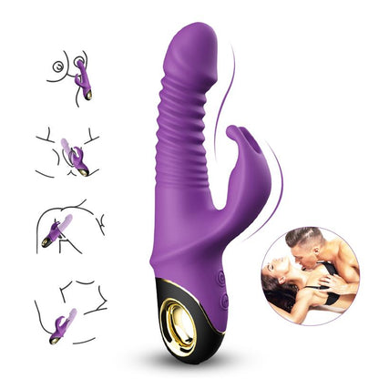 URBAN SKY - VIBRATOR WITH THRUSTING AND 360º WIGGLING  PURPLE