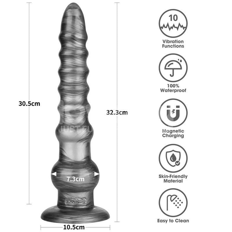 LOVETOY - VIBRAX SLIDER ANAL DILDO WITH VIBRATION KING SIZED 12.5