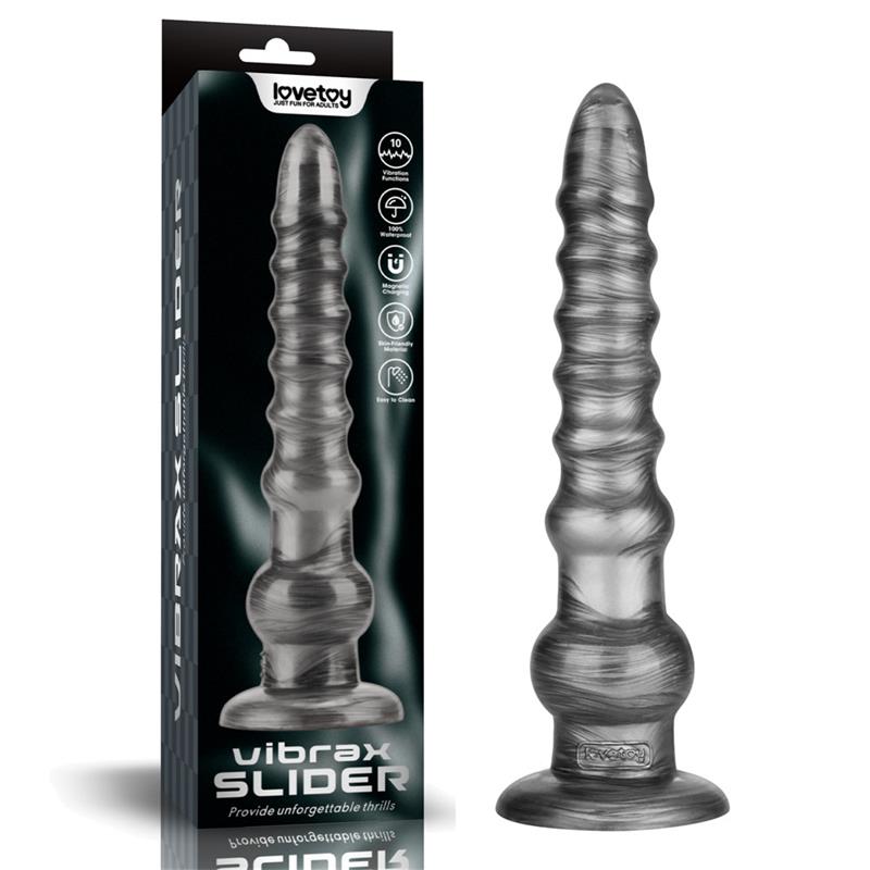 LOVETOY - VIBRAX SLIDER ANAL DILDO WITH VIBRATION KING SIZED 12.5