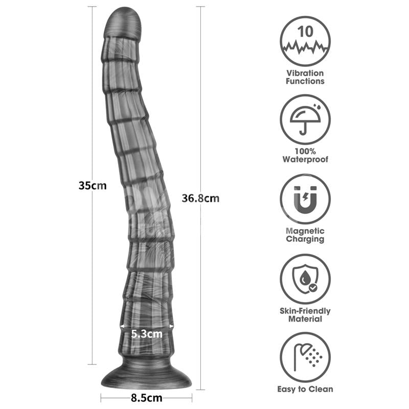 LOVETOY - VIBRAX SLIDER ANAL DILDO WITH VIBRATION KING SIZED 14.5