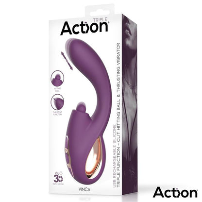 ACCIÓN - PELOTA BLANDA DE GOLPETEO VINCA CON EMPUJE Y VIBRACIÓN