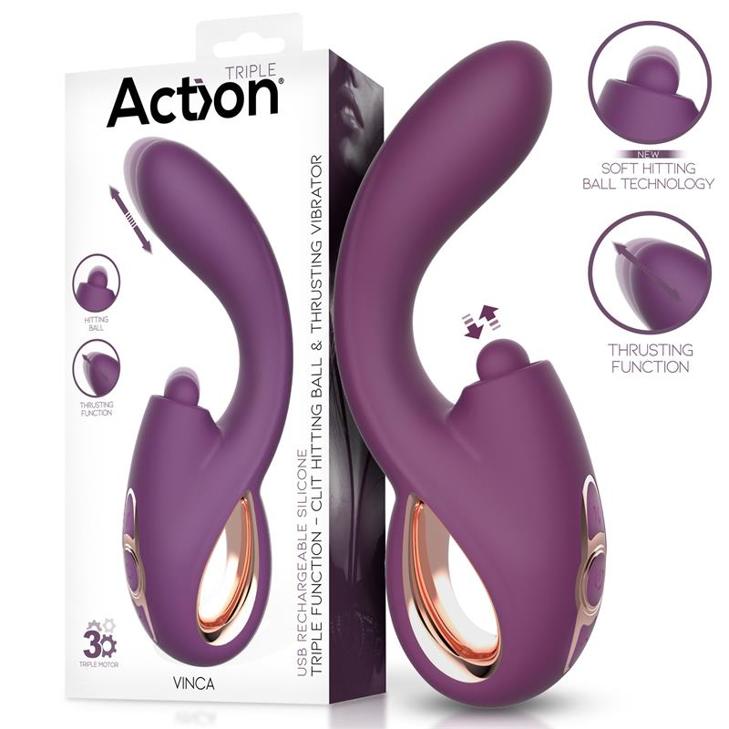 ACCIÓN - PELOTA BLANDA DE GOLPETEO VINCA CON EMPUJE Y VIBRACIÓN