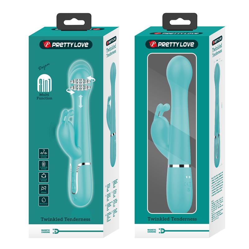 PRETTYLOVE - VIVE WITH THRUSTING AND ROTATING BEADS DEJON BLUE