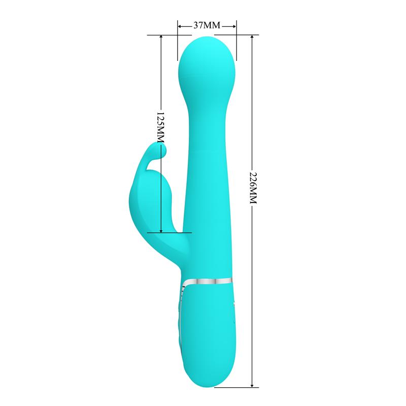 PRETTYLOVE - VIVE WITH THRUSTING AND ROTATING BEADS DEJON BLUE