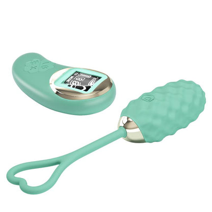 PRETTYLOVE - VIVIAN VIBRATING EGG WITH DIGITAL SCREEN REMOTE CONTROL GREEN