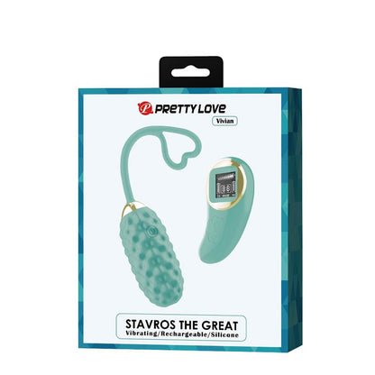 PRETTYLOVE - VIVIAN VIBRATING EGG WITH DIGITAL SCREEN REMOTE CONTROL GREEN