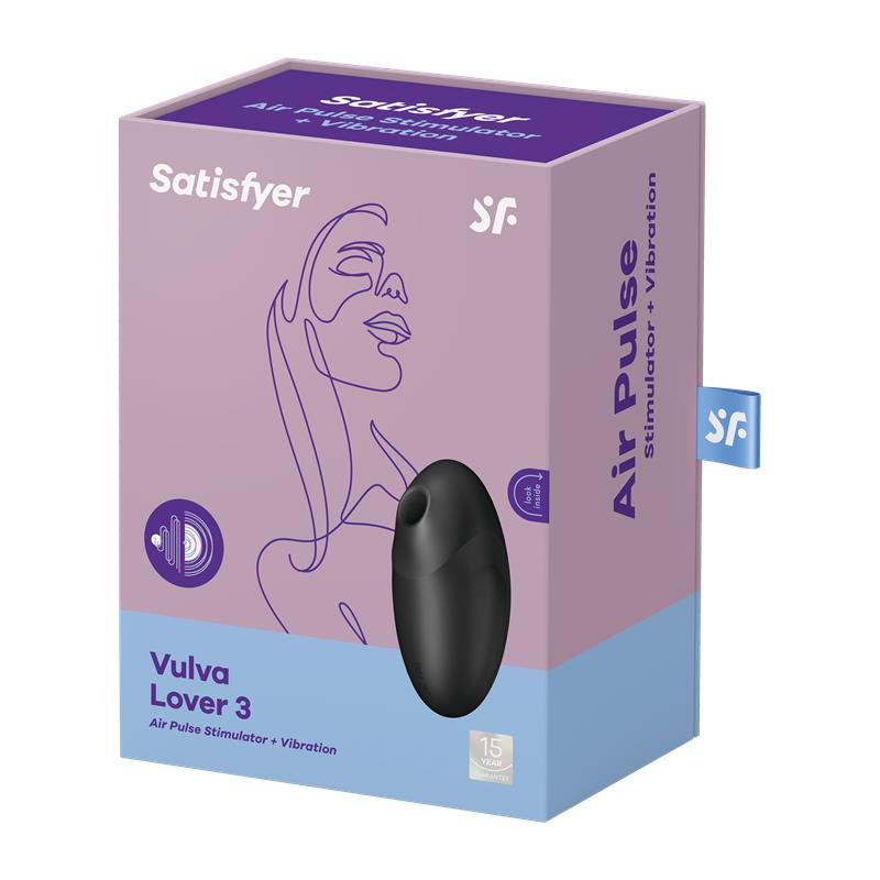SATISFYER - VULVA LOVER 3 CLITORIS SUCKER BLACK