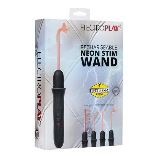 ELECTRO PLAY - WAND NEON STIM WITH 4 GLASS ELECTRODES