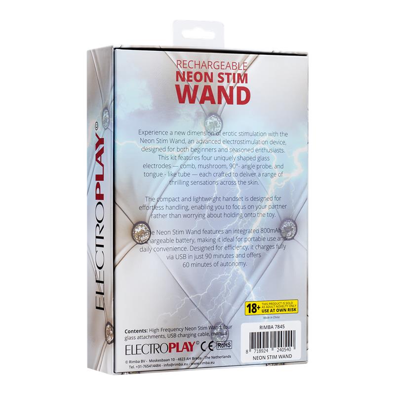 ELECTRO PLAY - WAND NEON STIM WITH 4 GLASS ELECTRODES