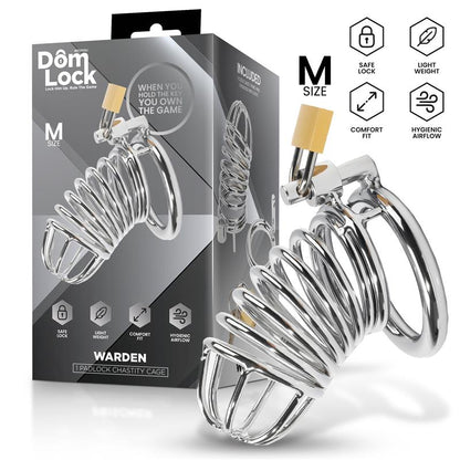 DOMLOCK - WARDEN CHASTITY CAGE SIZE M
