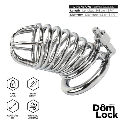 DOMLOCK - WARDEN CHASTITY CAGE SIZE M