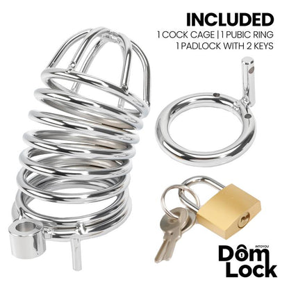 DOMLOCK - WARDEN CHASTITY CAGE SIZE M