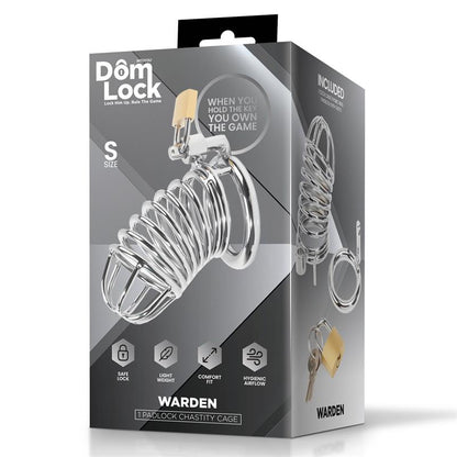 DOMLOCK - WARDEN CHASTITY CAGE SIZE S