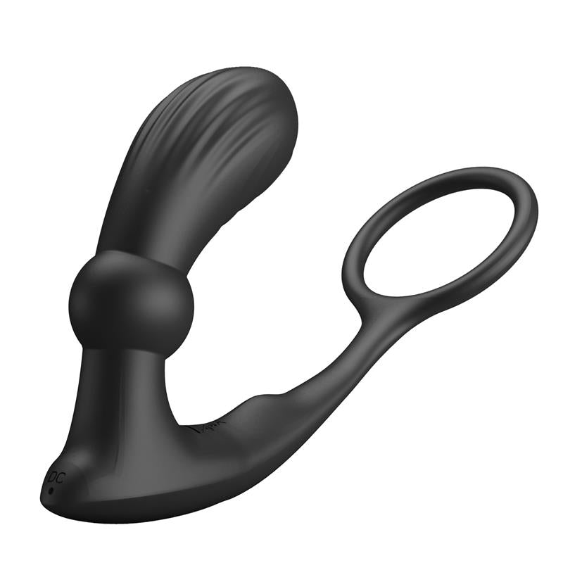 PRETTYLOVE - WARREN REMOTE-CONTROLLED VIBRATING AND PULSATING ANAL PLUG AND PENIS RING