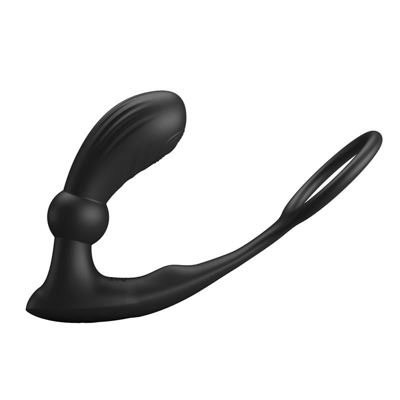 PRETTYLOVE - WARREN REMOTE-CONTROLLED VIBRATING AND PULSATING ANAL PLUG AND PENIS RING