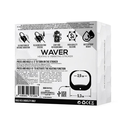 TARDENOCHE - WAVER MALE MASTURBATOR HEAT AND VIBRATION FUNCTION FLEXIBLE USB SILICONE
