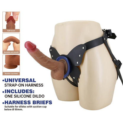 PRETTYLOVE - WELLS UNIVERSAL STRAP-ON HARNESS WITH DILDO