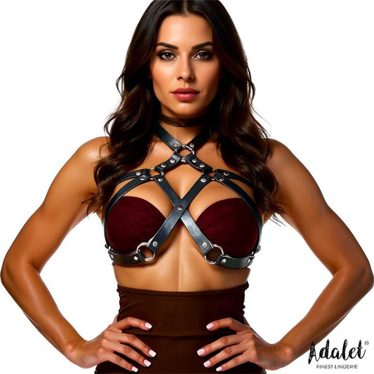 ADALET LINGERIE - WENDY VEGAN LEATHER CHEST HARNESS ONE SIZE