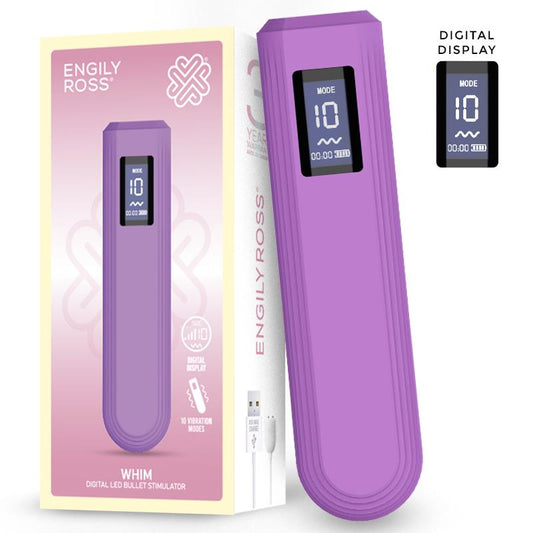DIGITAL - WHIM DIGITAL DISPLAY VIBRATOR BULLET 12.9 CM