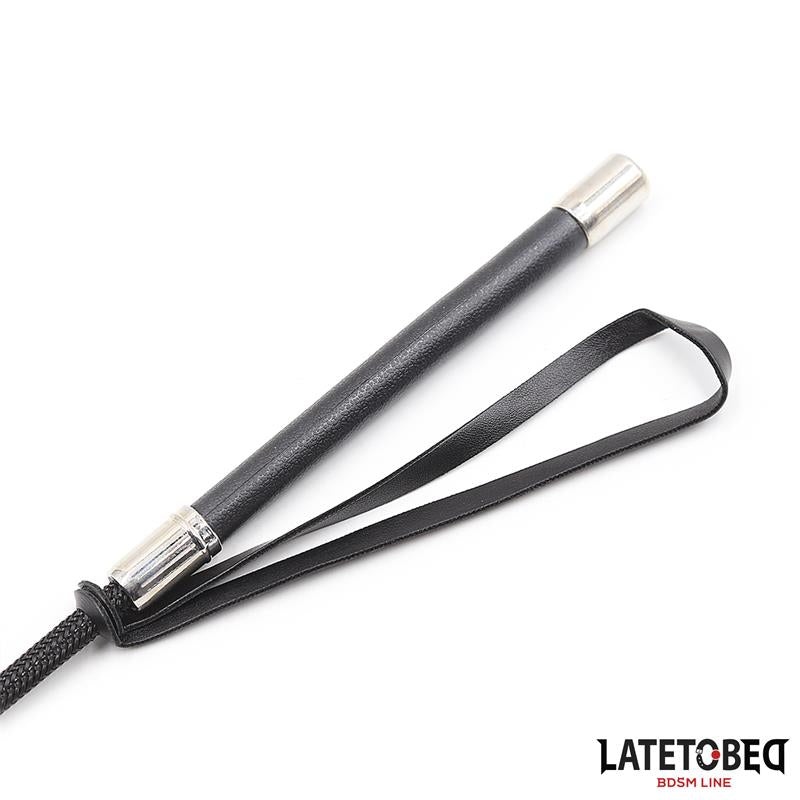 LATETOBED BDSM LINE - WHIP WITH HEART SHAPE BLACK 60CM