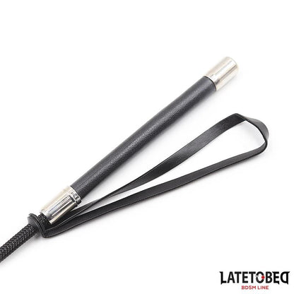 LATETOBED BDSM LINE - WHIP WITH HEART SHAPE BLACK 60CM