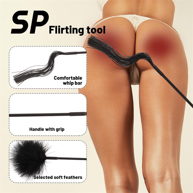 CHISA - WHIP WITH SILICONE TICKLE FEATHERS