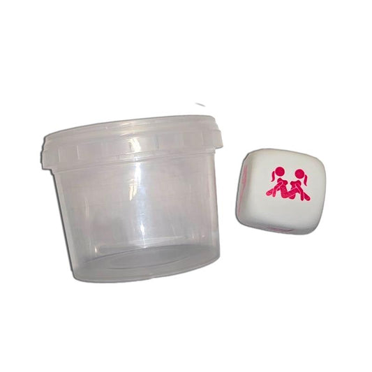 DIVERTY SEX - WHITE POSITION DICE IN A PLASTIC JAR FOR GIRLS