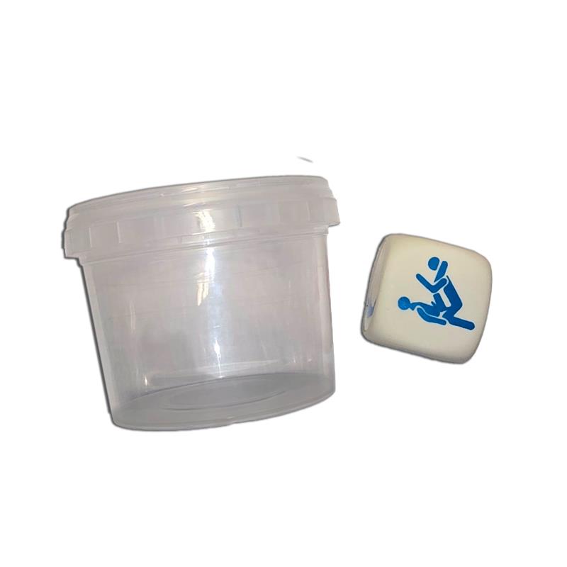 DIVERTY SEX - WHITE POSITION DICE IN A PLASTIC JAR FOR GUYS