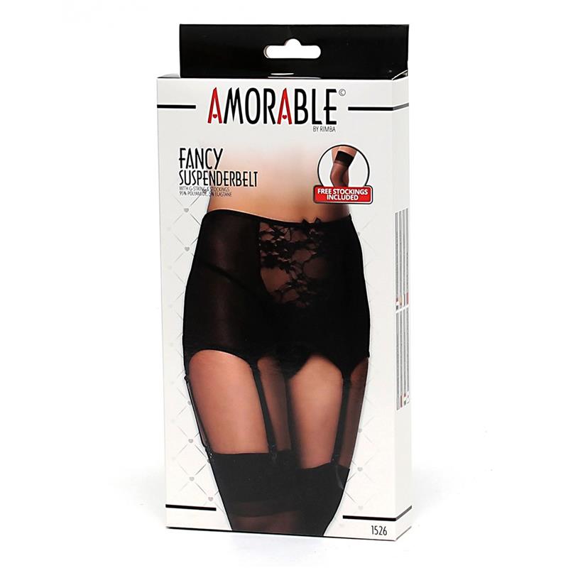 AMORABLE - WIDE GARTER BELT WITH STOCKING