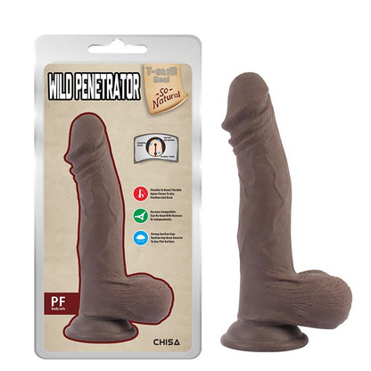 CHISA - WILD PENETRATOR DUAL-DENSITY DILDO BROWN 21.5CM