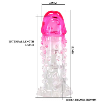 PRETTYLOVE - WILDFORD PENIS SLEEVE PINK AND CLEAR