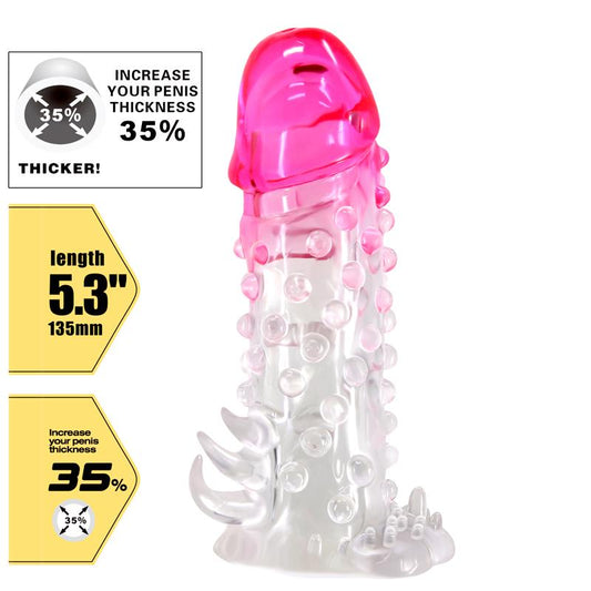 PRETTYLOVE - WILDFORD PENIS SLEEVE PINK AND CLEAR