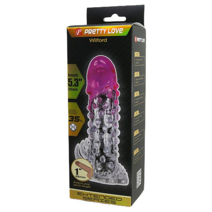 PRETTYLOVE - WILDFORD PENIS SLEEVE PINK AND CLEAR