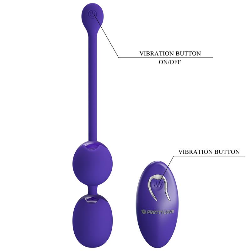 PRETTYLOVE - WILLIE YOUTH VIBRATING KEGEL BALLS WITH REMOTE