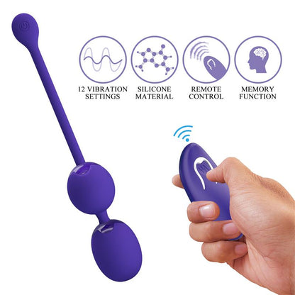 PRETTYLOVE - WILLIE YOUTH VIBRATING KEGEL BALLS WITH REMOTE