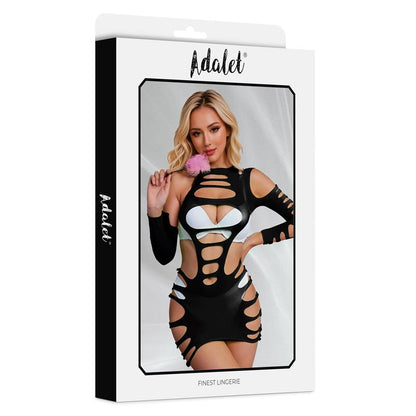 ADALET LINGERIE - WILLOW HLLOW-OUT DRESS BLACK ONE SIZE