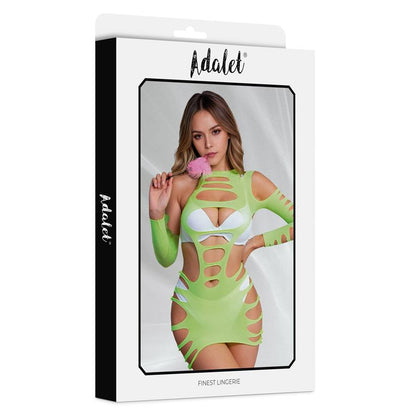 ADALET LINGERIE - WILLOW HOLLOW-OUT DRESS YELLOW FLUOR ONE SIZE
