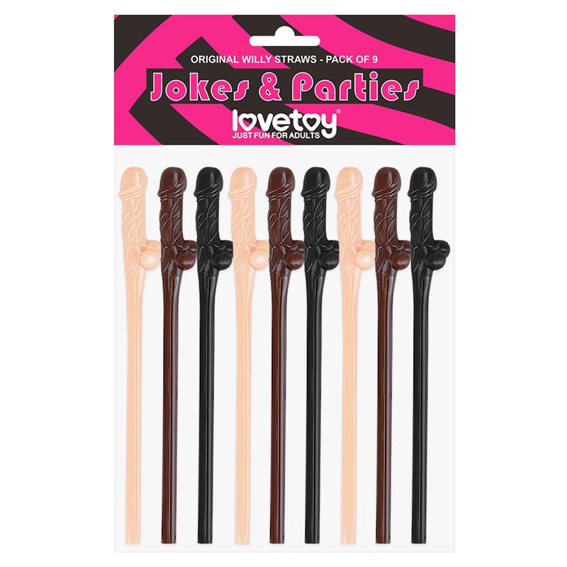 LOVETOY - WILLY STRAWS PACK OF 9