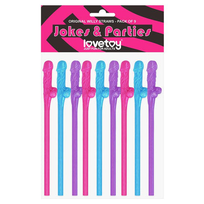 LOVETOY - WILLY STRAWS VARIOUS COLORS PACK OF 9