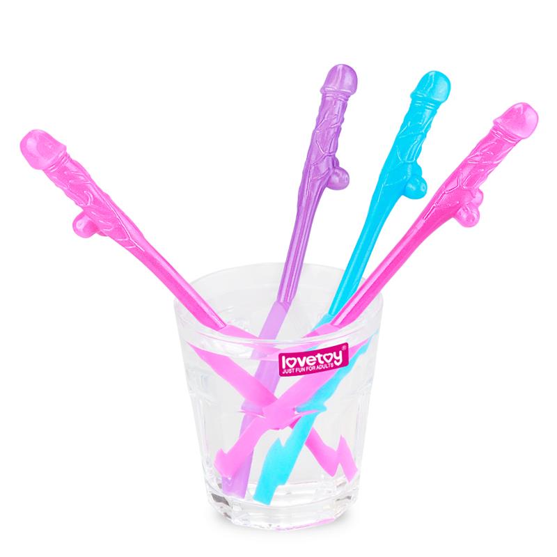 LOVETOY - WILLY STRAWS VARIOUS COLORS PACK OF 9