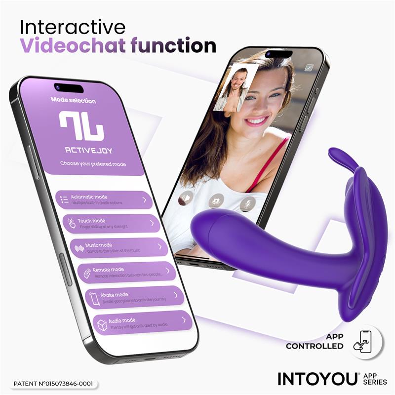 INTOYOU APP SERIES - WINGY BUTTERFLY VIBRATOR WITH APP DARK PURPLE