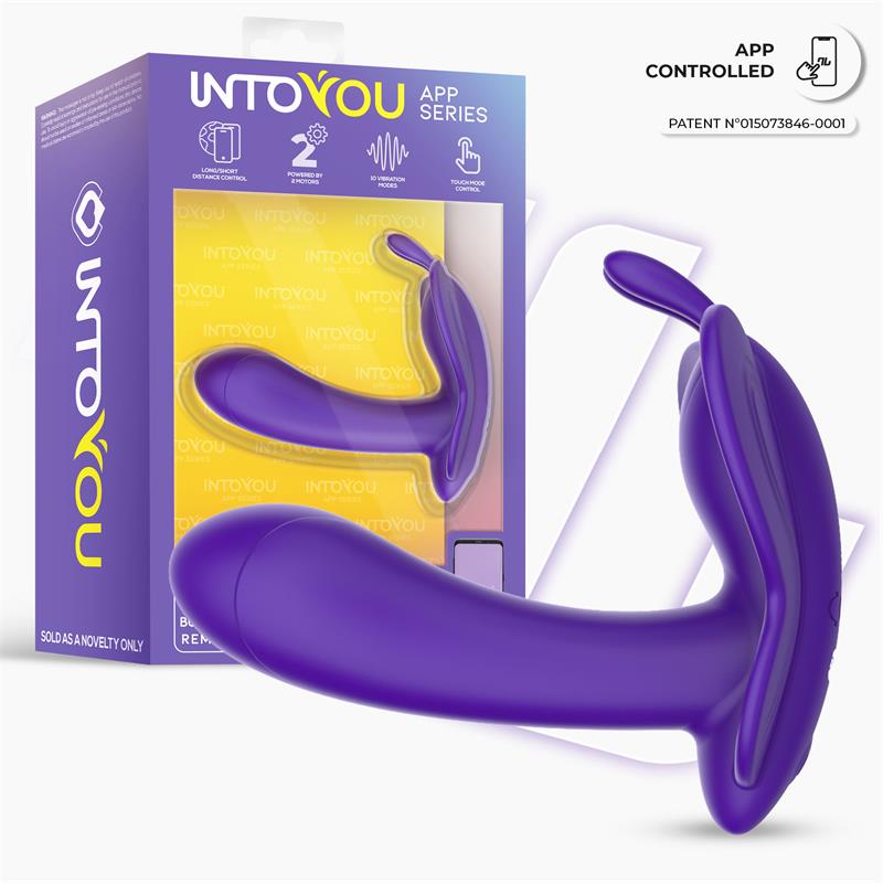 INTOYOU APP SERIES - WINGY BUTTERFLY VIBRATOR WITH APP DARK PURPLE
