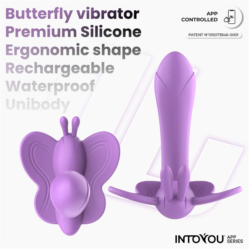 INTOYOU APP SERIES - WINGY BUTTERFLY VIBRATOR WITH APP LAVENDER