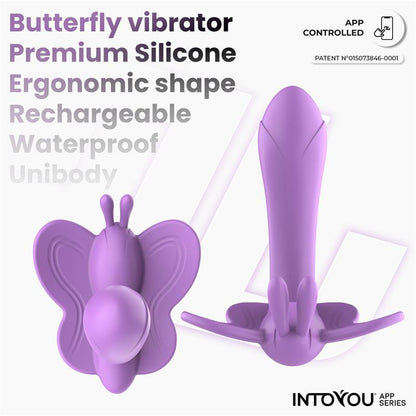 INTOYOU APP SERIES - WINGY BUTTERFLY VIBRATOR WITH APP LAVENDER